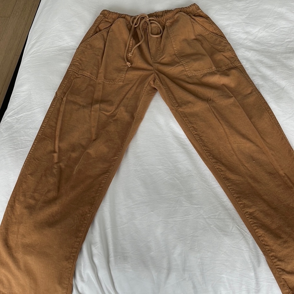 Velvet by Graham and Spencer Camel Color Drawstring Pants - Size Small